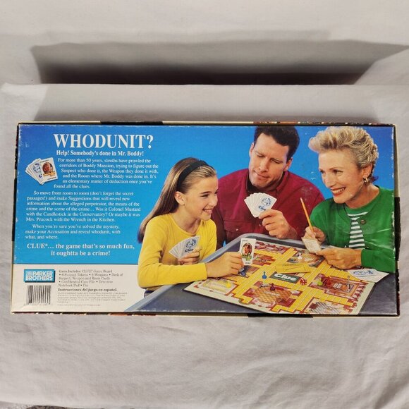 Vintage 1986 1992 Clue Classic Detective Board Game Parker Brothers Complete - Picture 8 of 13